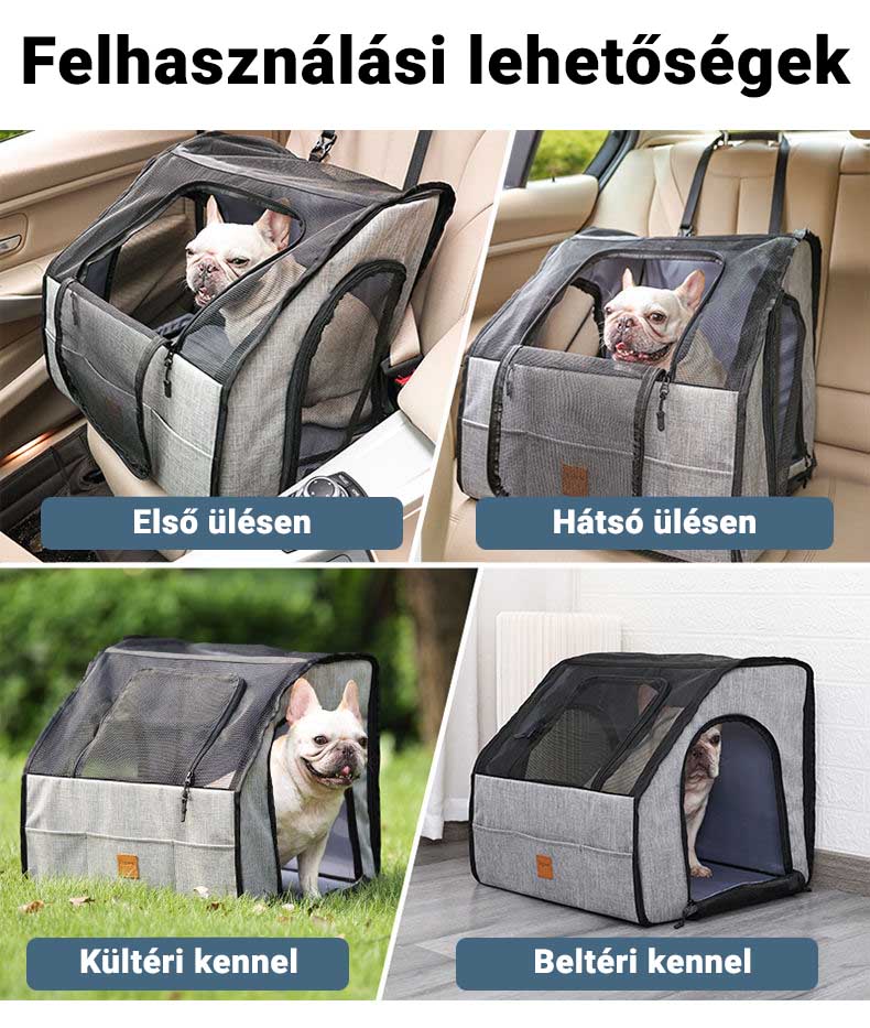 Biztonsági kutyaülések autóba felhasználási lehetőségei