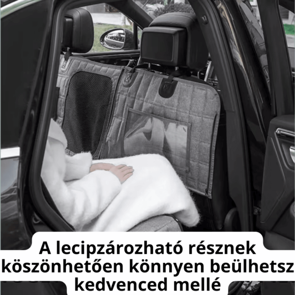 Szürke ülésvédő huzat autóba